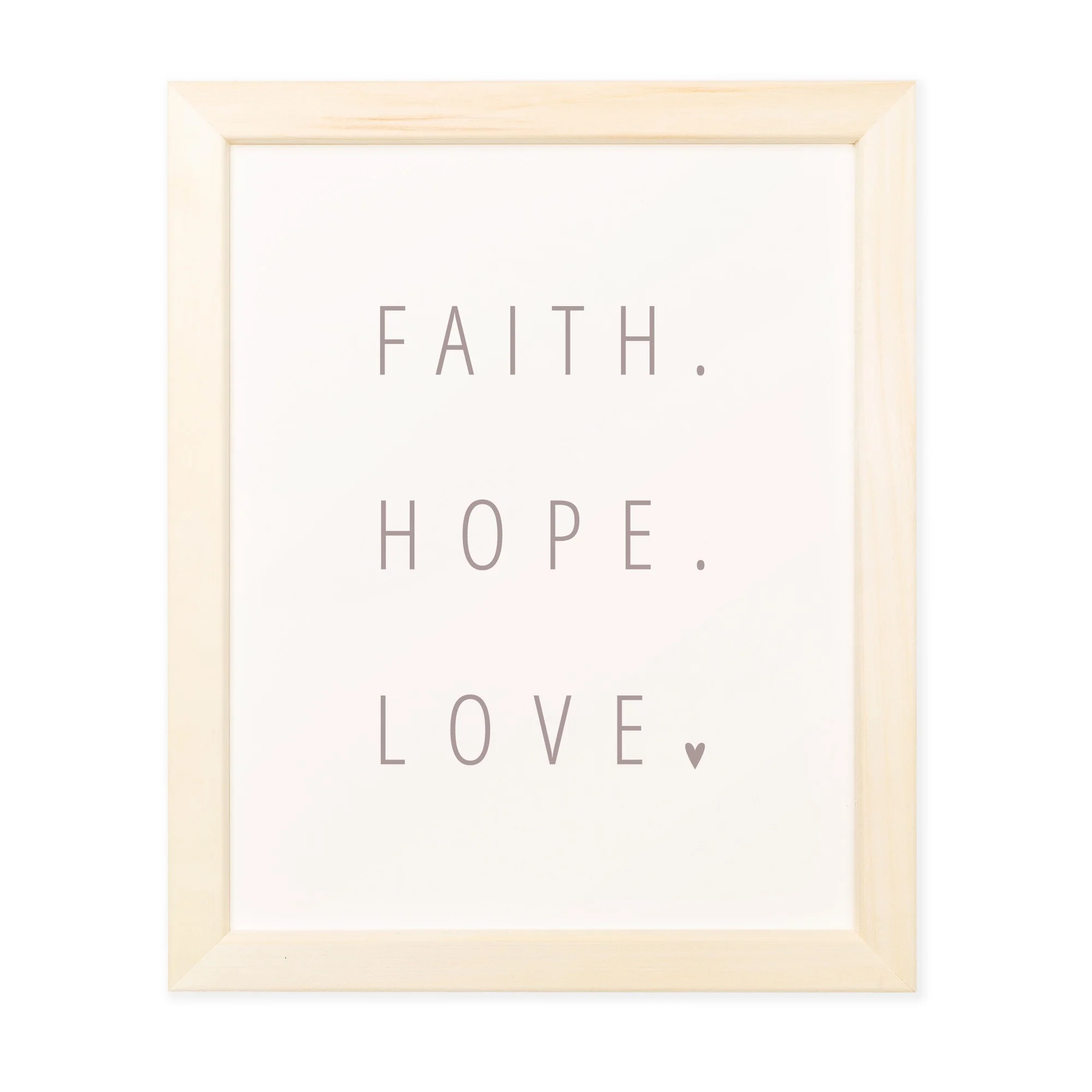 Wood Framed Faith, Hope and Love Art Print - 8x10" - Image 3