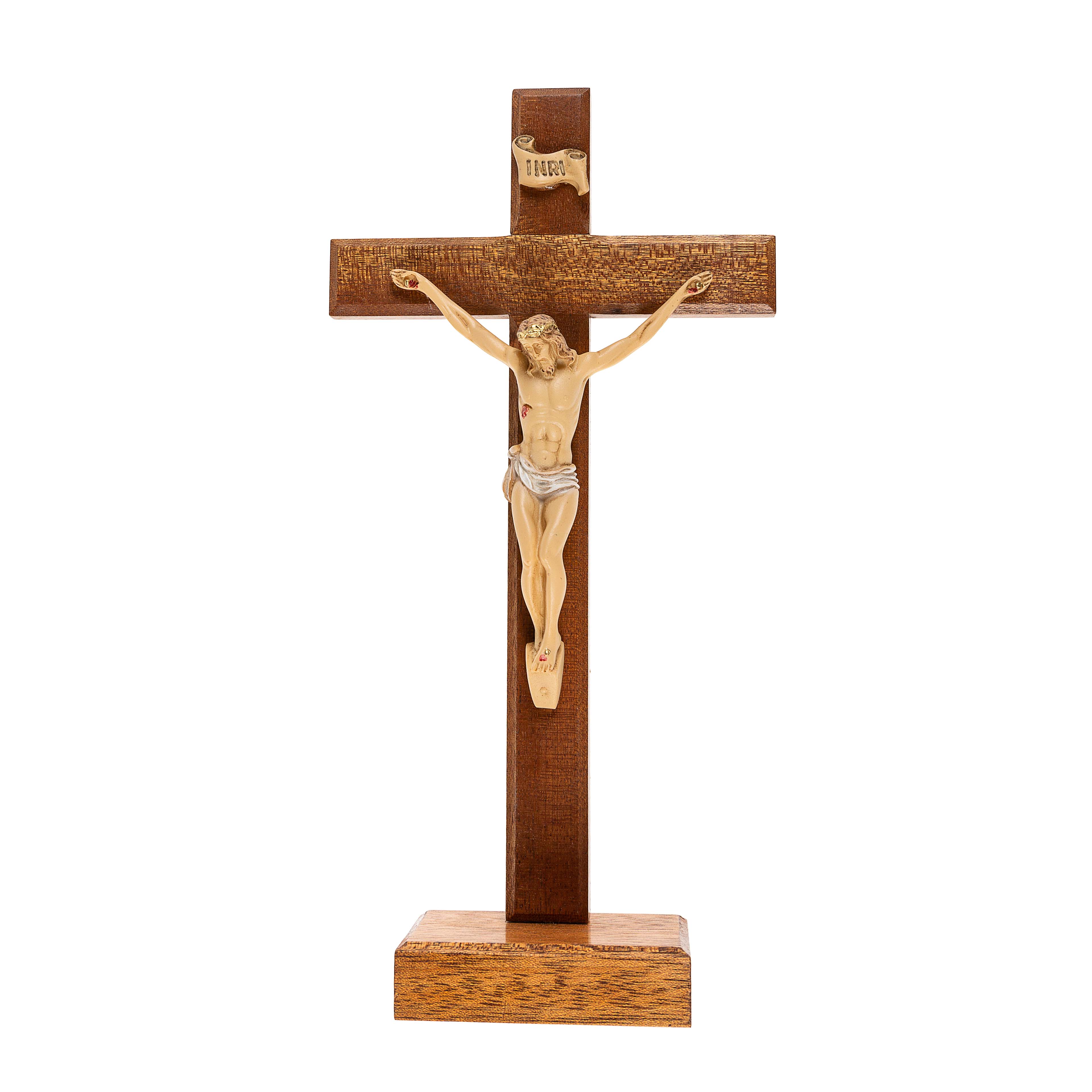 Wood Standing Crucifix 9.5" (H) - Image 2