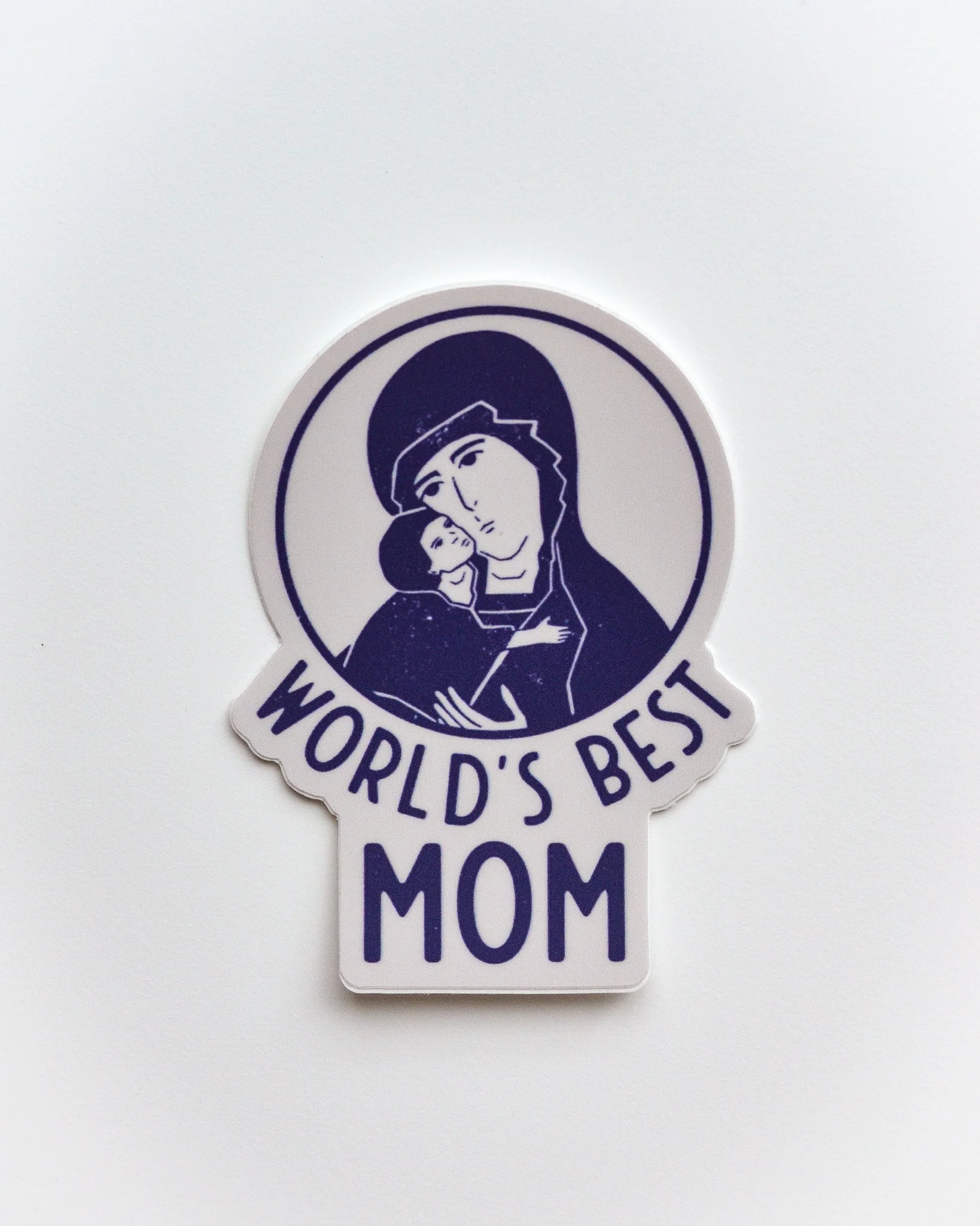 World's Best Mom Blessed Mother Vinyl Sticker - Image 2