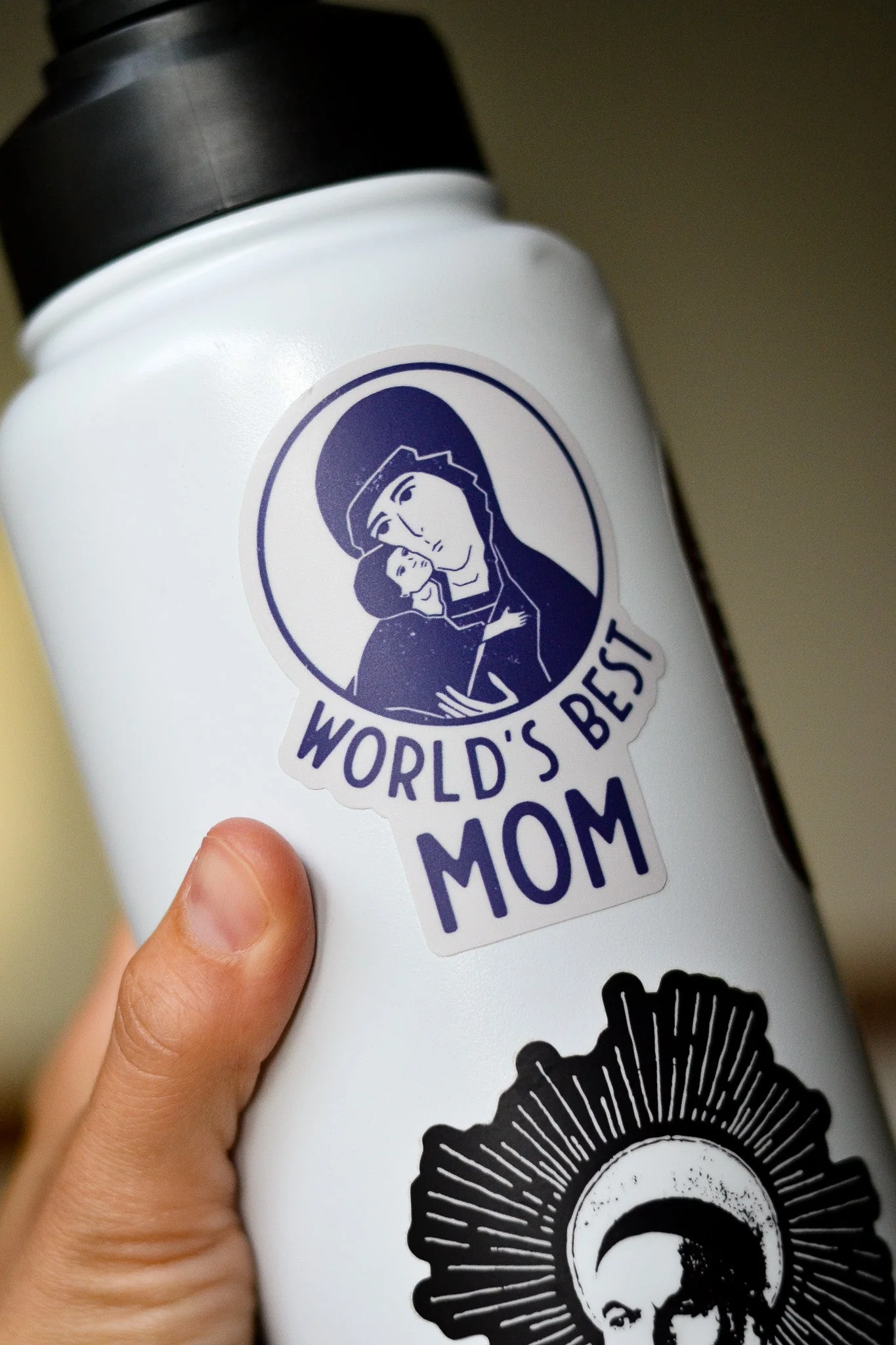 World's Best Mom Blessed Mother Vinyl Sticker - Image 3