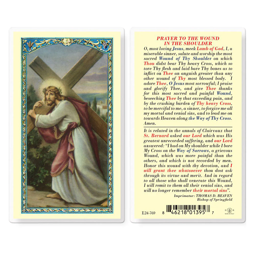 Wound in the Shoulder Prayer Card