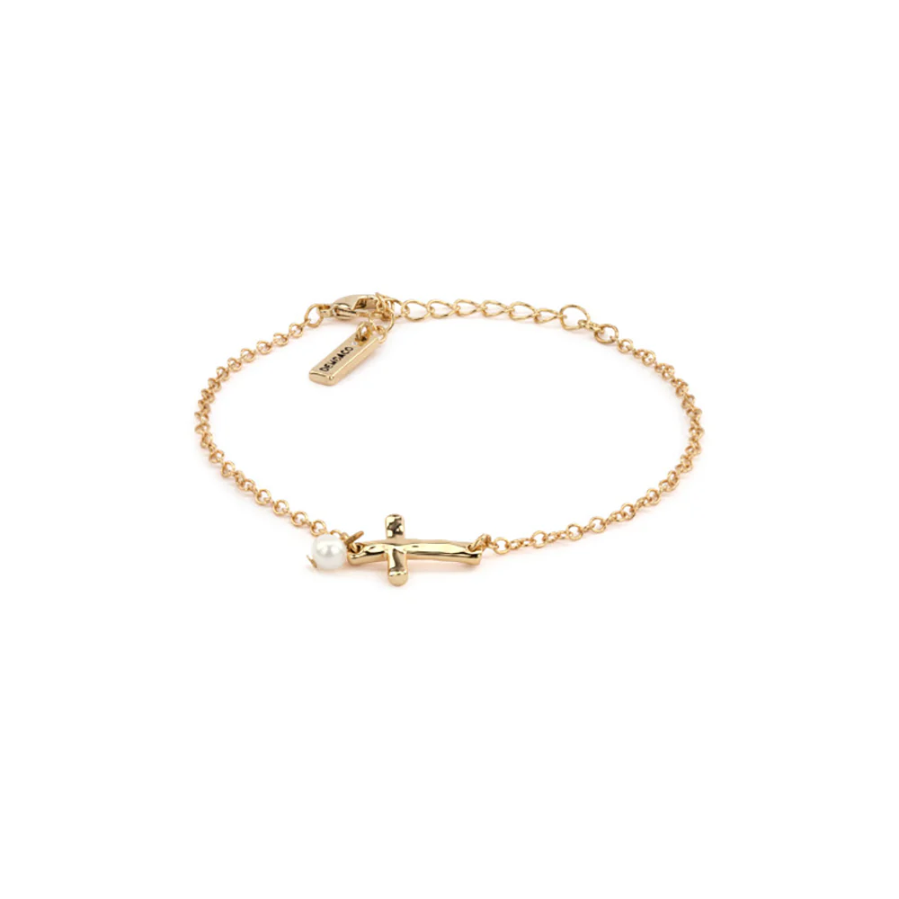 Wrapped In Prayer Cross Bracelet - Silver or Gold