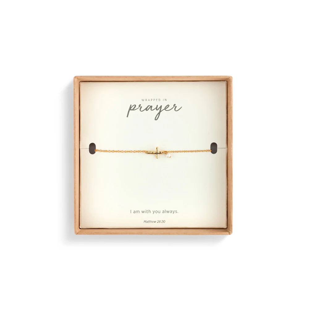 Wrapped In Prayer Cross Bracelet - Silver or Gold - Image 2