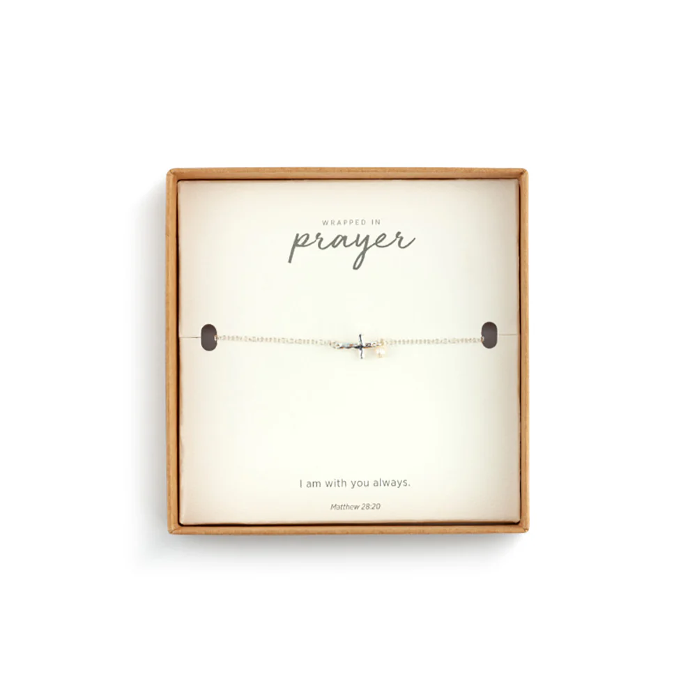 Wrapped In Prayer Cross Bracelet - Silver or Gold - Image 4