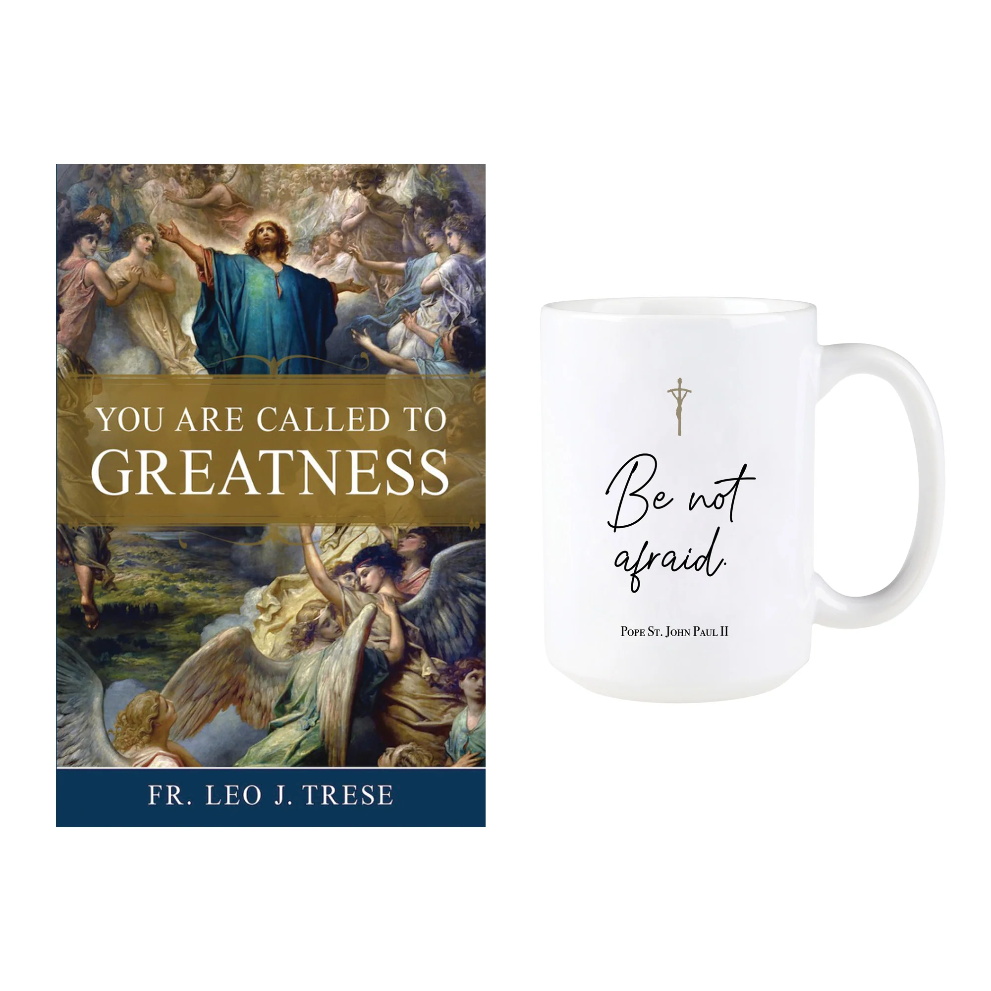 You Are Called to Greatness & John Paul II "Be Not Afraid" Quote Mug (Gift Set)