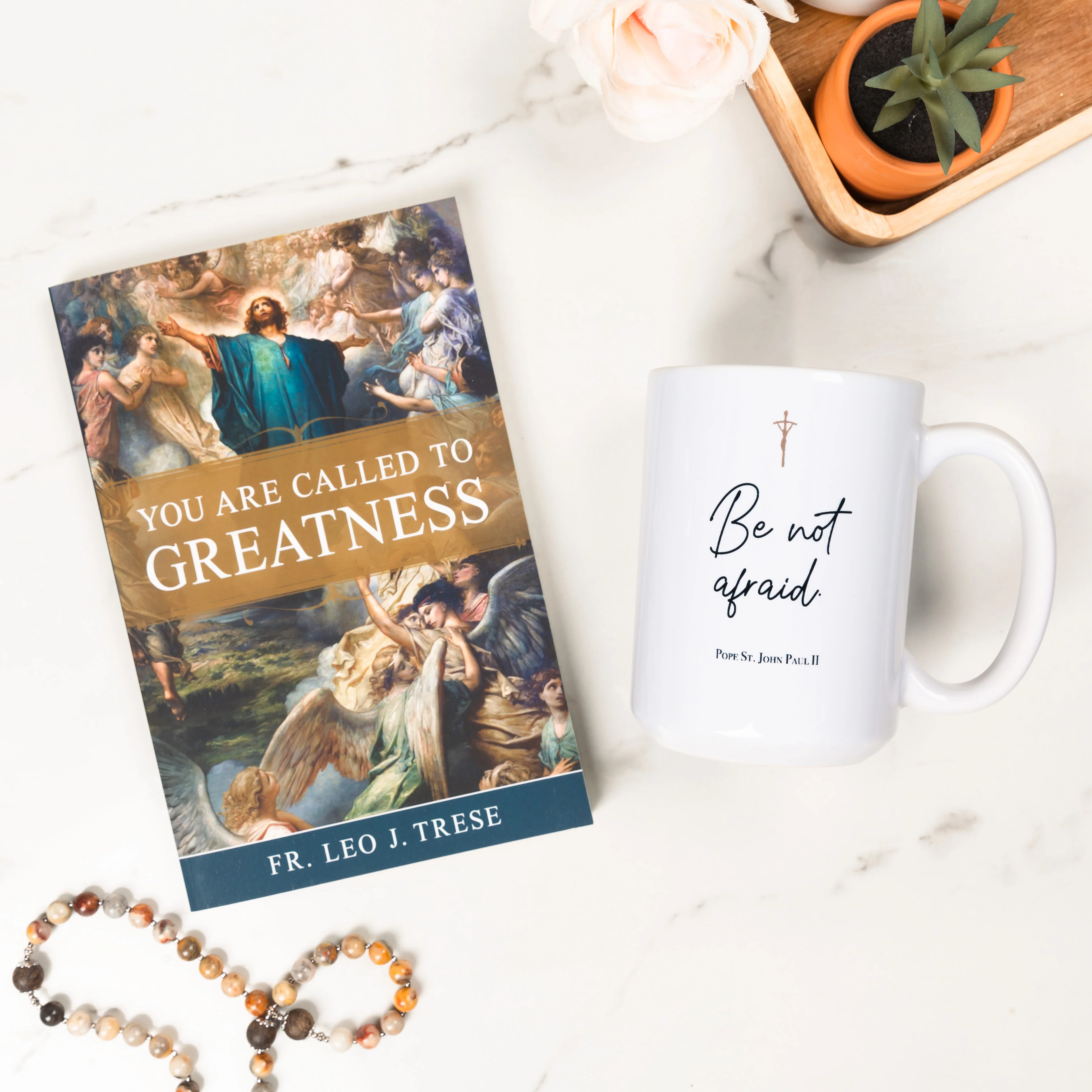 You Are Called to Greatness & John Paul II "Be Not Afraid" Quote Mug (Gift Set) - Image 2