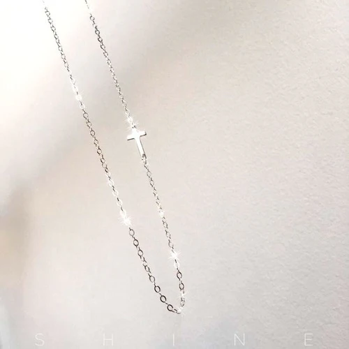 You Are Loved Cross Necklace - Silver - Image 2