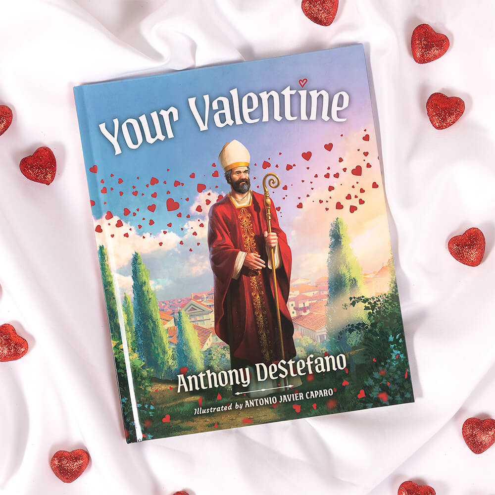 Your Valentine Book & Saint Puns Valentines Stickers Gift Set - Image 2