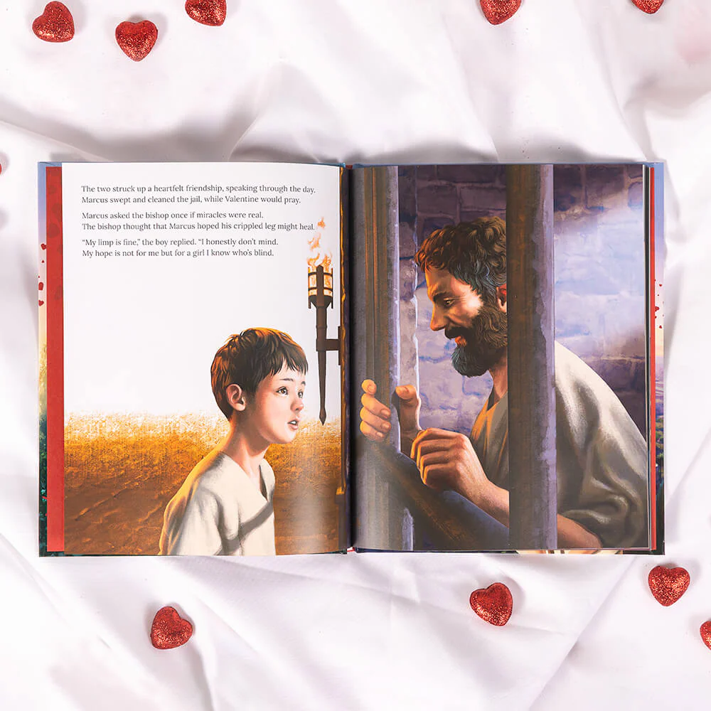 Your Valentine Book & Saint Puns Valentines Stickers Gift Set - Image 3