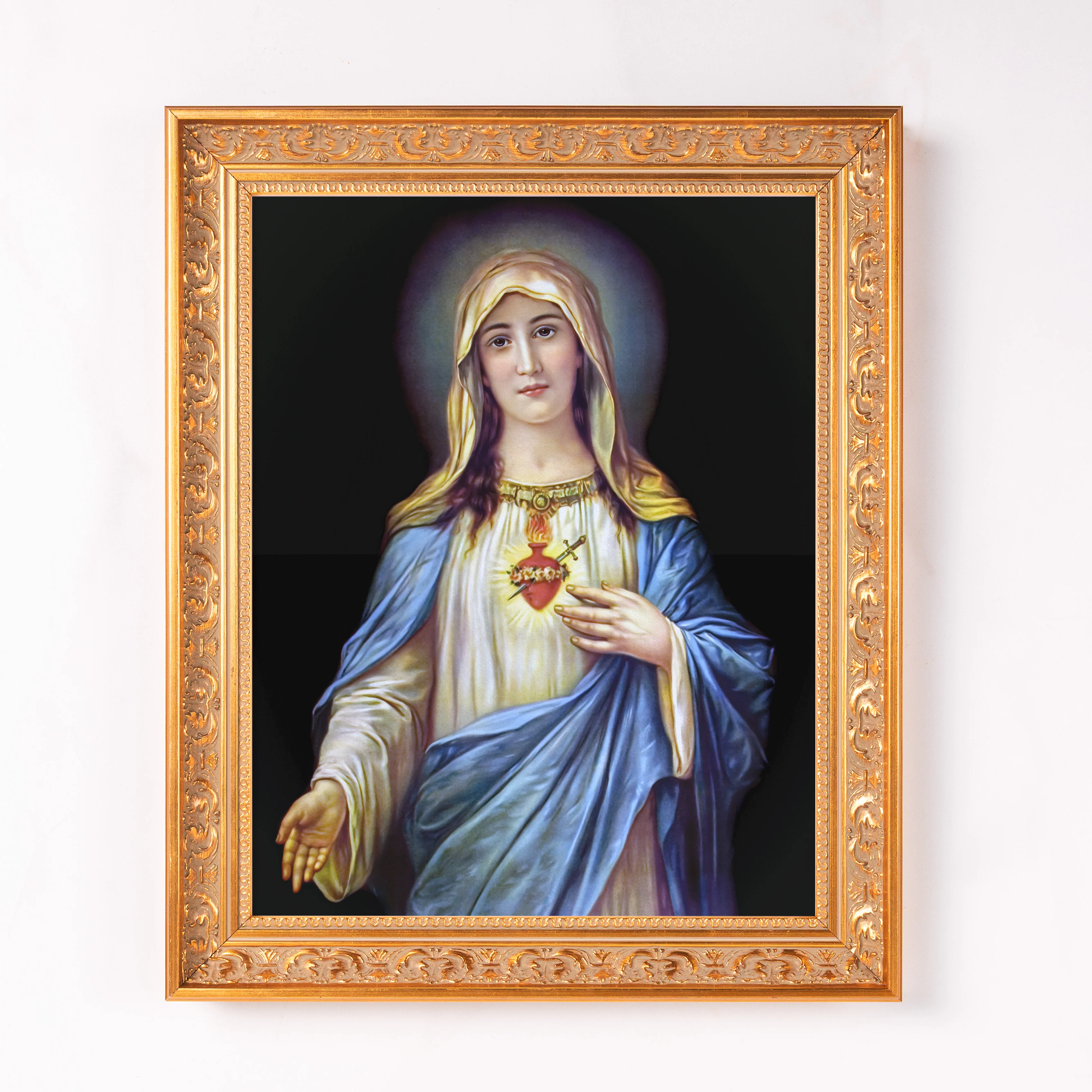 Zabateri's Immaculate Heart Framed Canvas - Sacred Classics Collection - Image 4