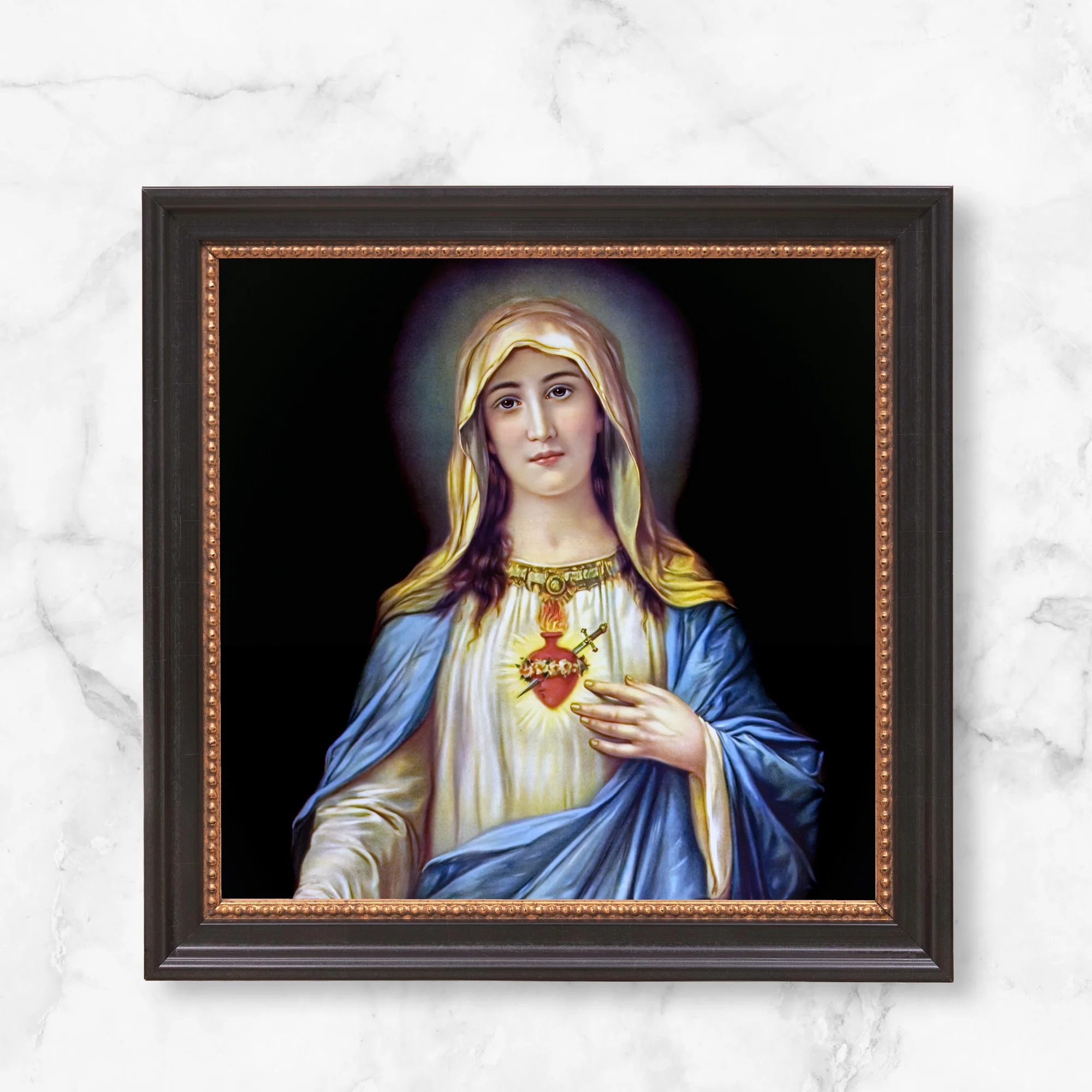 Zabateri's Immaculate Heart Framed Canvas - Sacred Mini Collection - Image 10