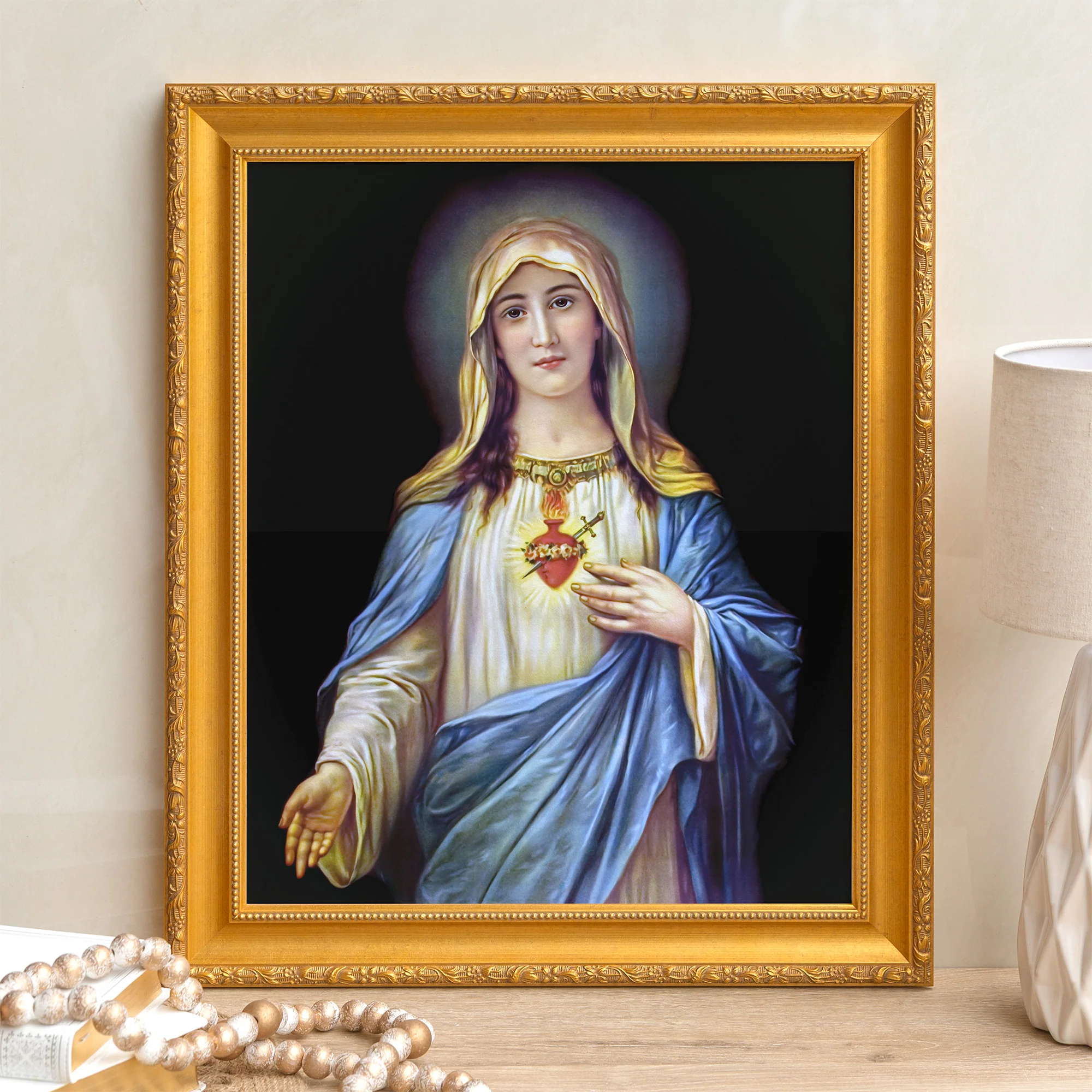 Zabateri's Immaculate Heart Framed Canvas - Sacred Signature Collection - Image 6