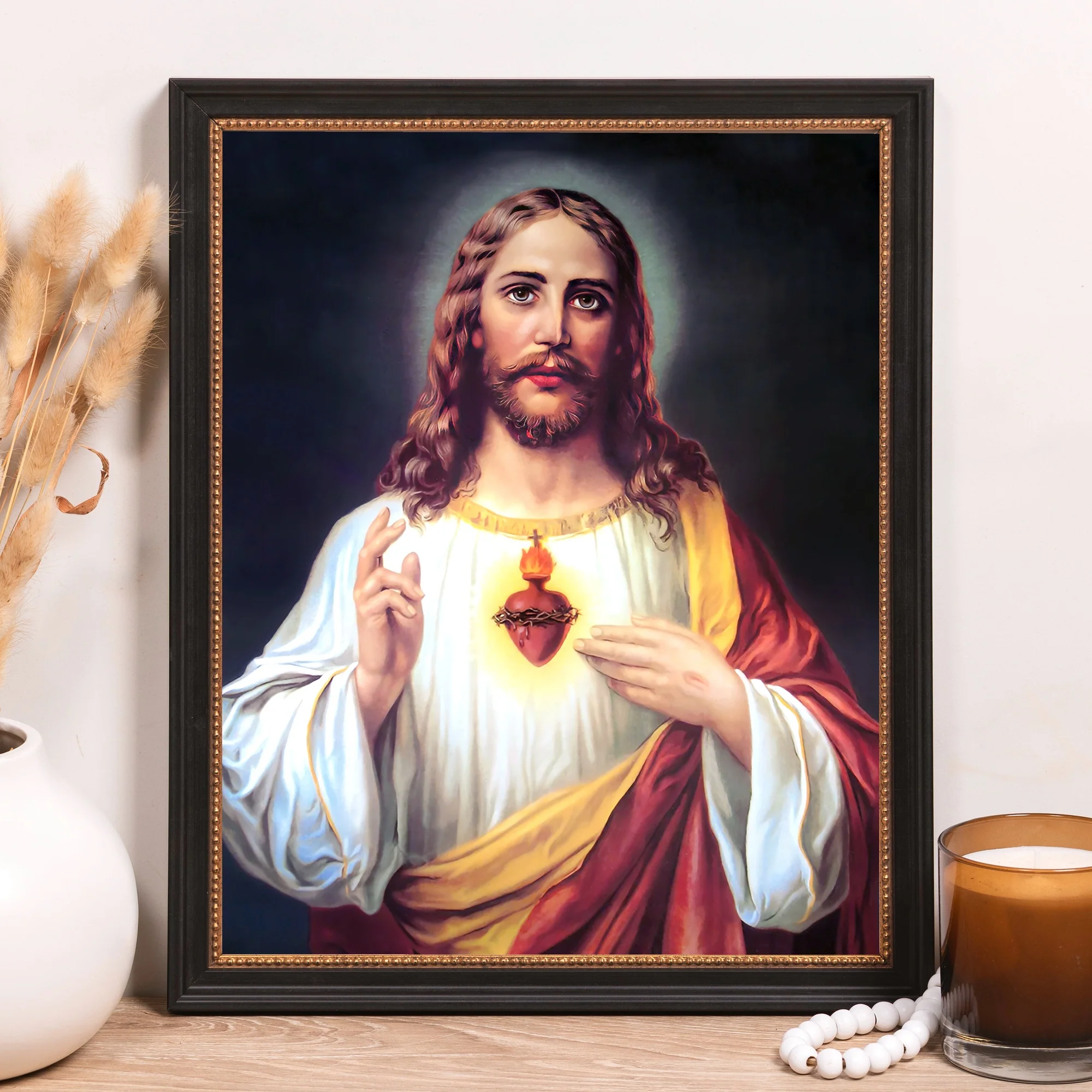 Zabateri's Sacred Heart Framed Canvas - Sacred Classics Collection - Image 7