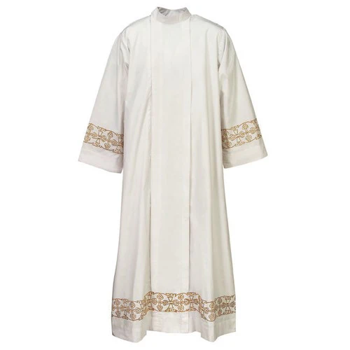 Zippered Priest Alb with Gold Embroidery - Image 2